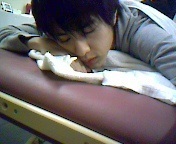 Live直後のマッサージ中。